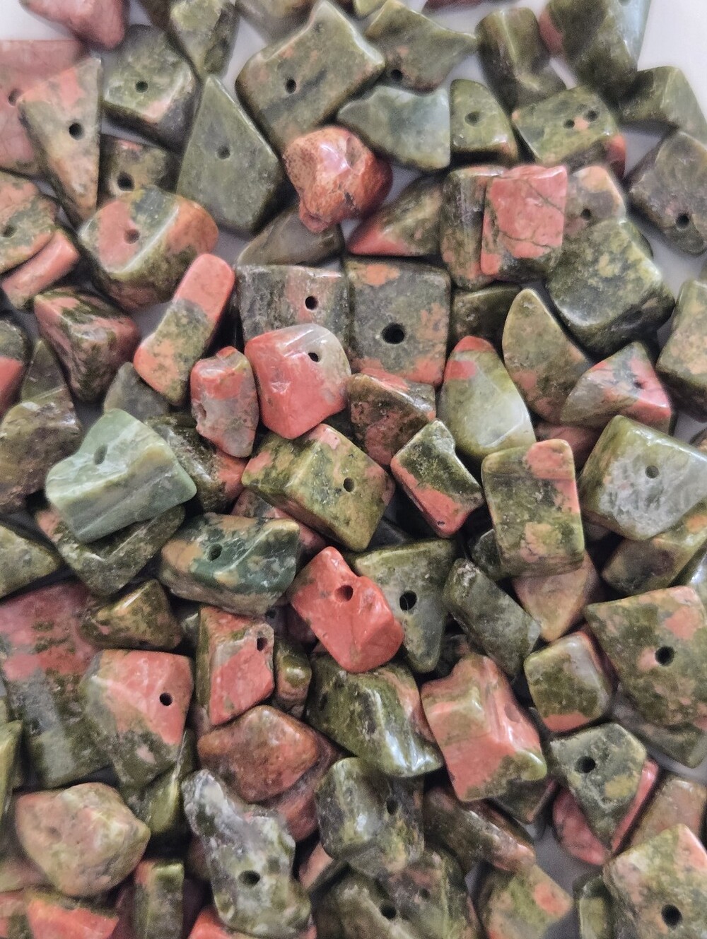 Gemstone Chip Bead Lot – Hematite, Carnelian, Unakite & Picture Jasper - Picture 6 of 9